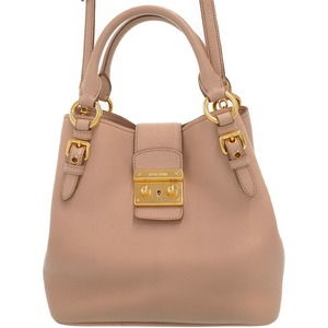 Miu Miu 2way Handbag Pink Beige